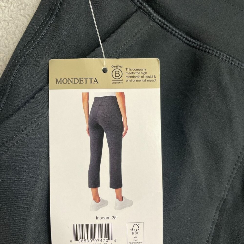 NEW Mondetta Women's S High-Rise Capri Pants Black 25" Inseam - Picture 9 of 10